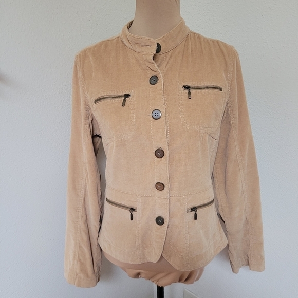 A.M.I. Tan Corduroy Jacket - Picture 1 of 4